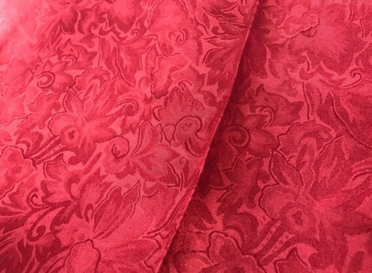 Silk Scarf Wild Rags Red Jacquard