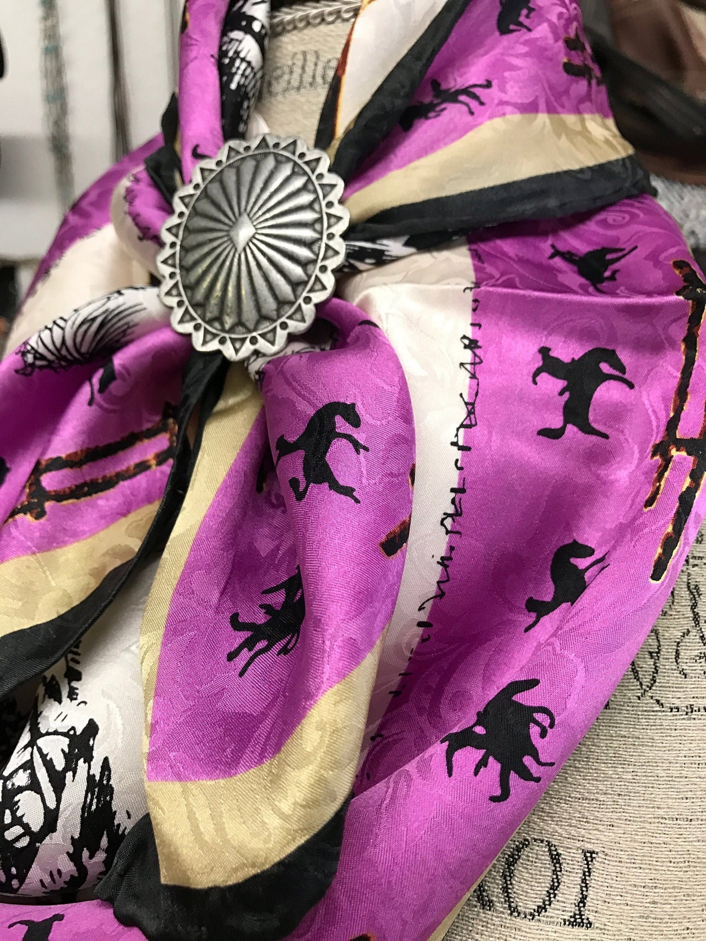 Silk Scarf Wild Rags Pink Bronc