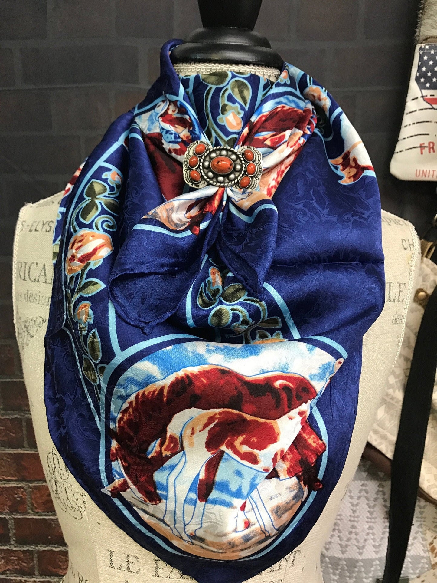 Silk Scarf Wild Rags Blue Filly