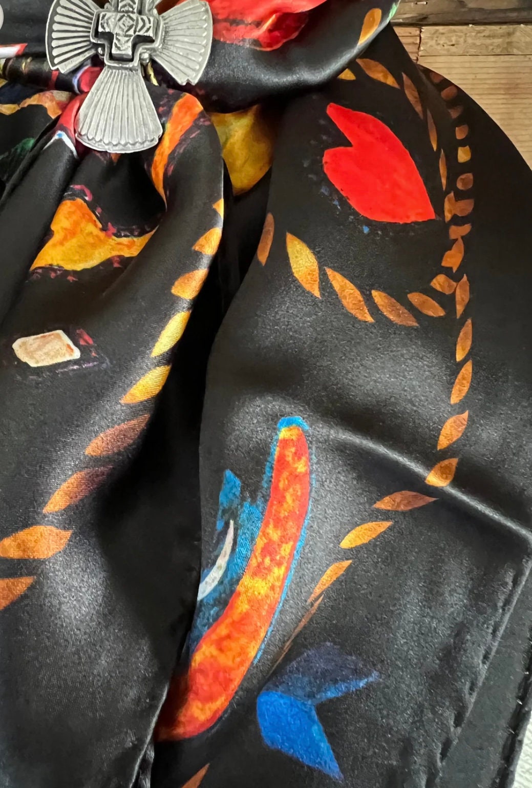 Silk Scarf Wild Rags Yellow Rose