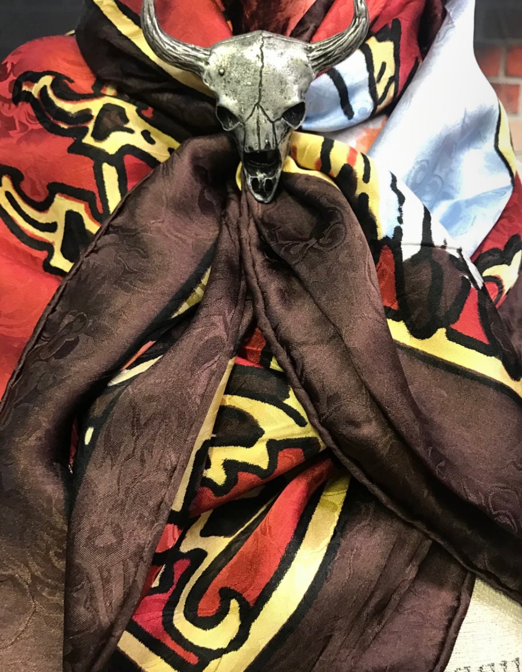 Silk Scarf Wild Rags Buffalo Bill