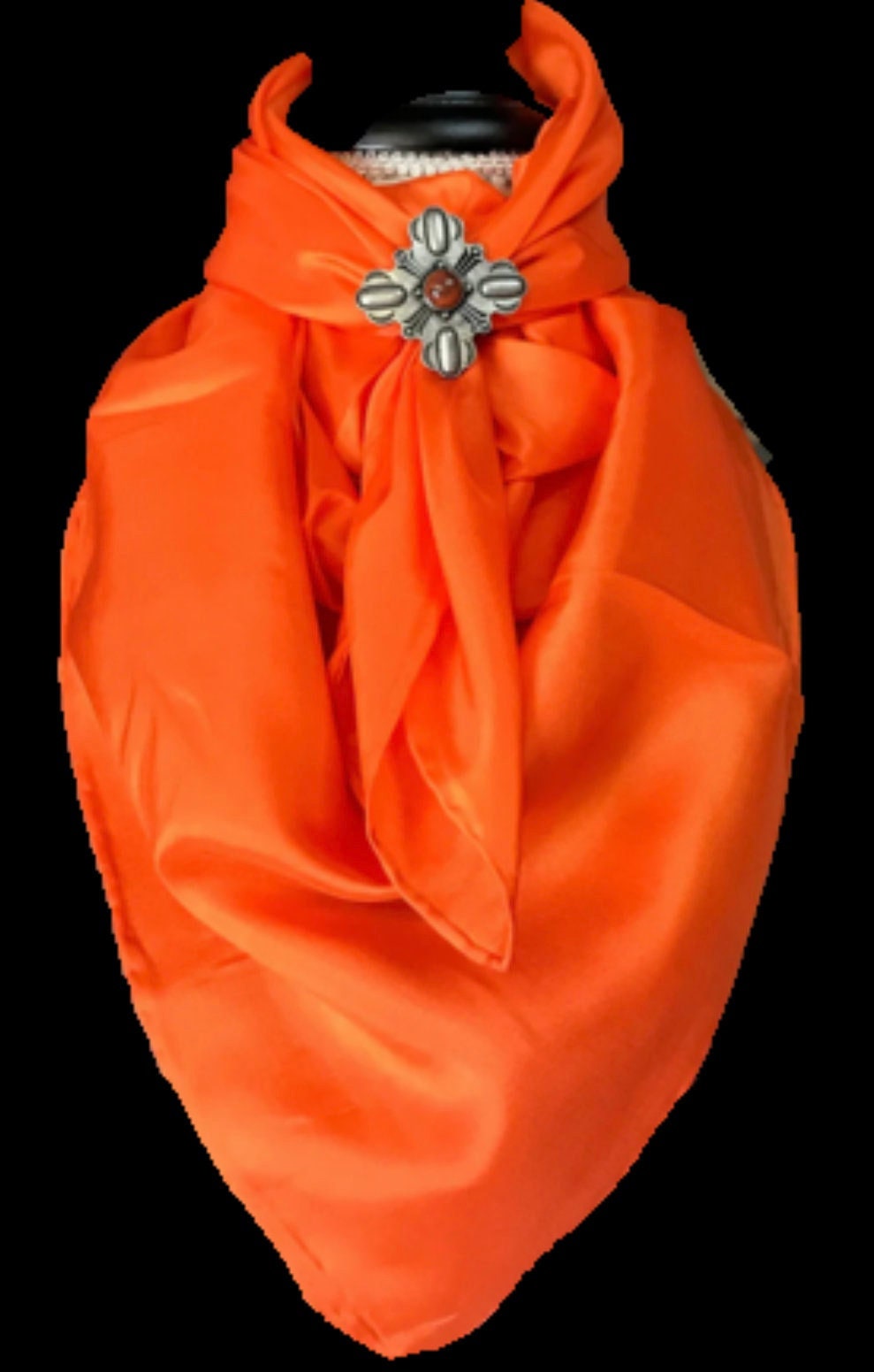 Silk Scarf Wild Rags Solid Orange