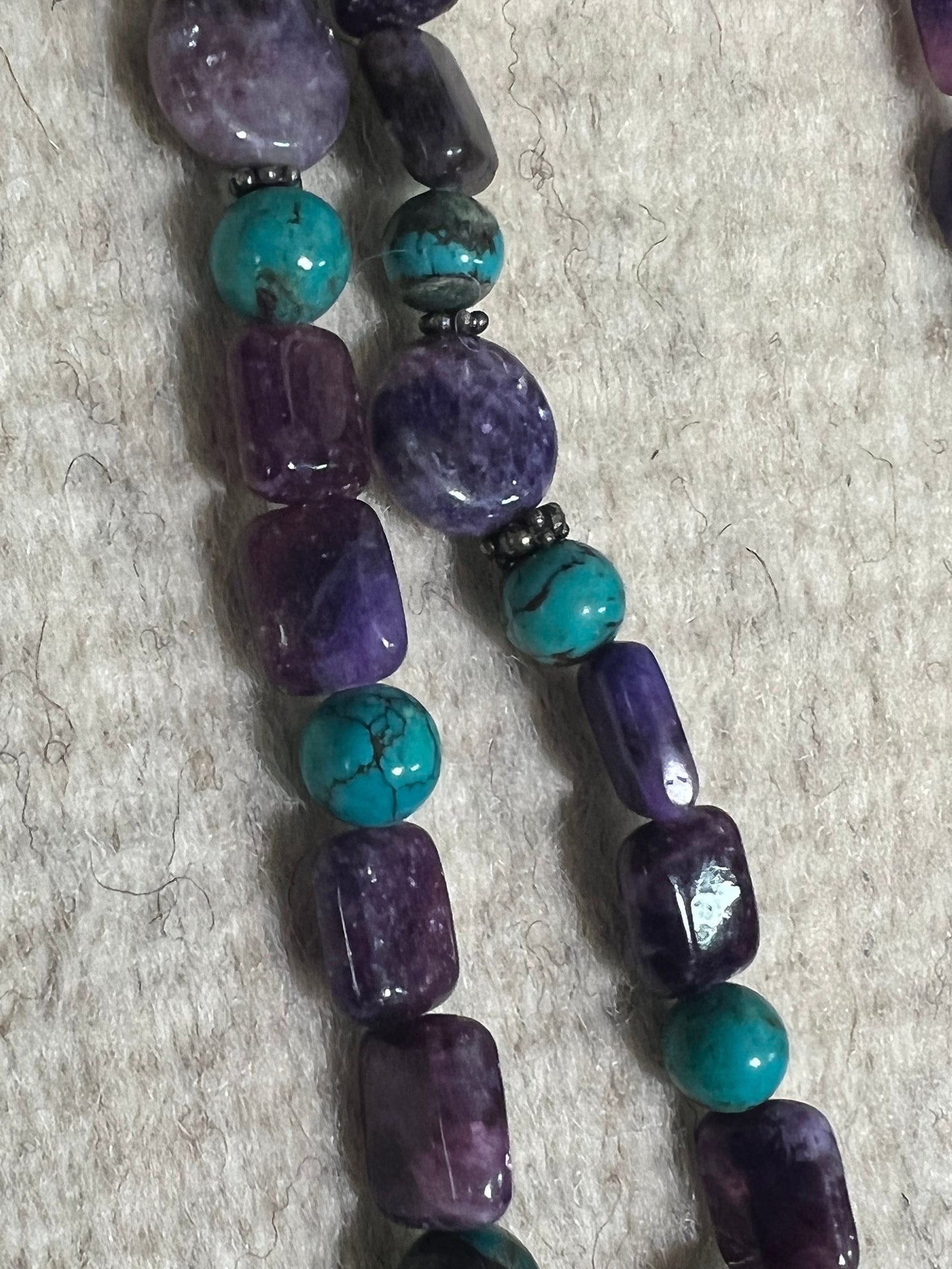 Turquoise & Lepidolite Beaded Necklace