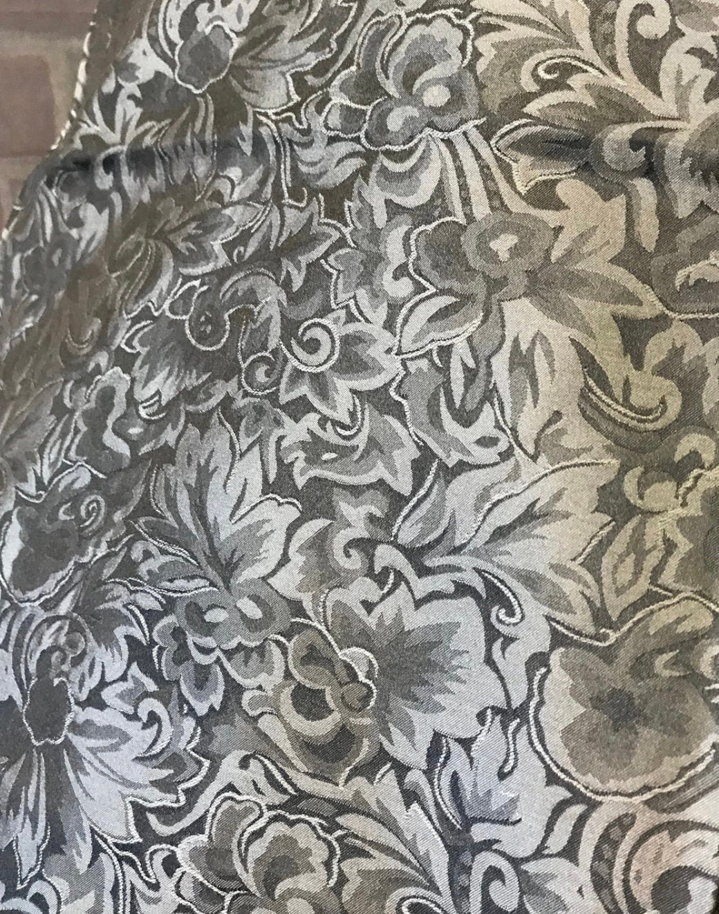 Silk Scarf Wild Rags Charcoal Baroque