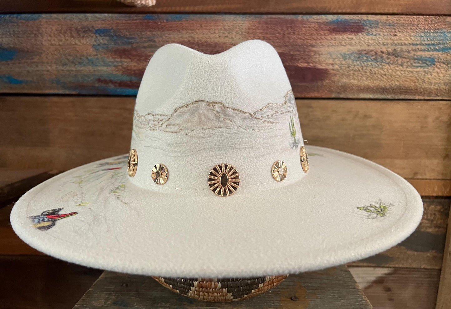 Follow Your Heart Storyteller Burned Felt Hat