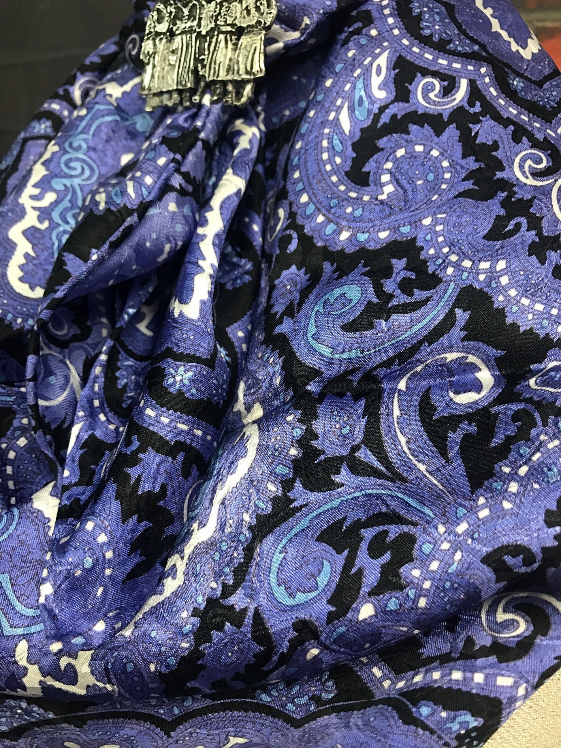 Silk Scarf Wild Rags Purple Paisley