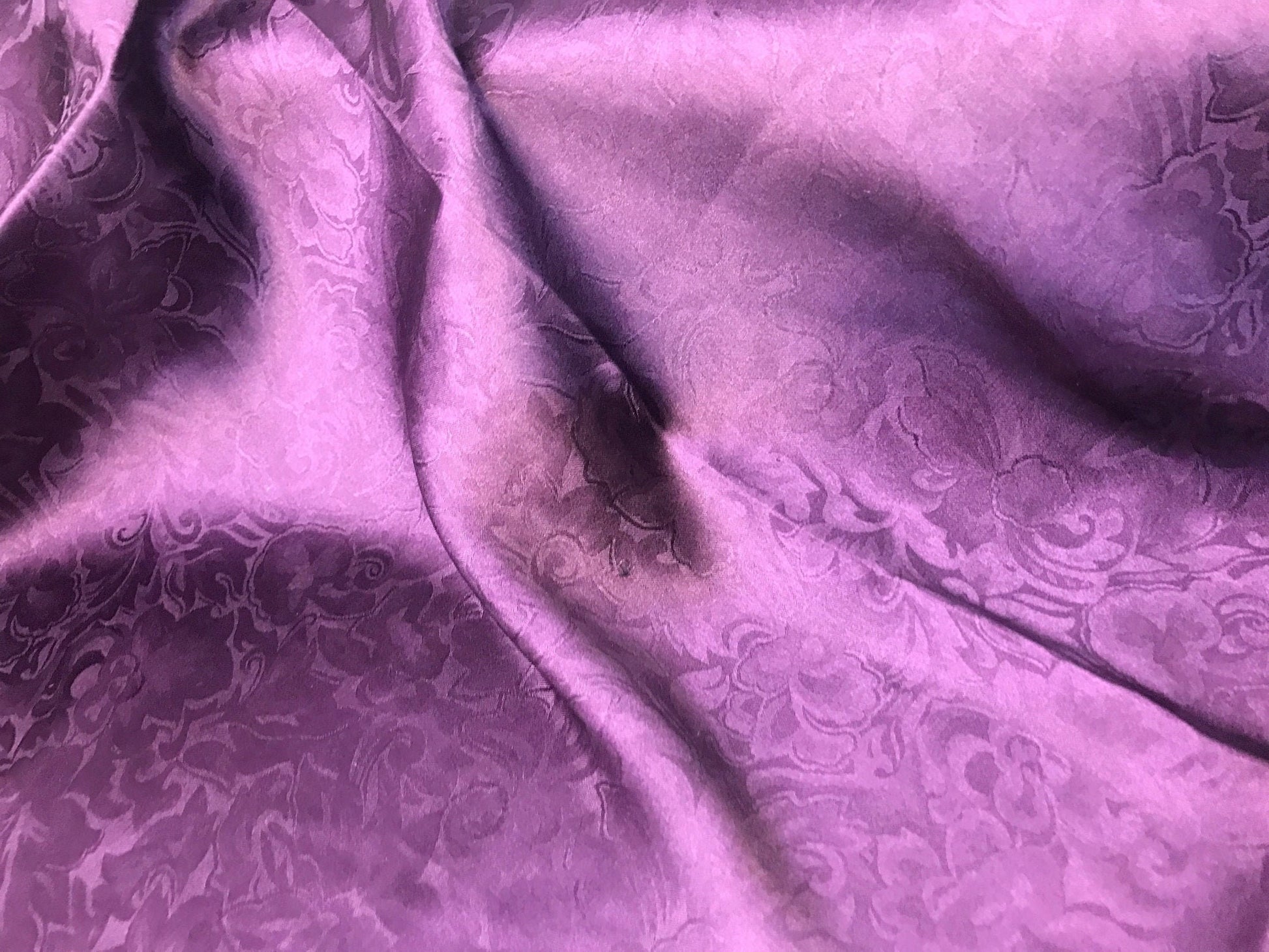 Silk Scarf Wild Rags Plum Jacquard