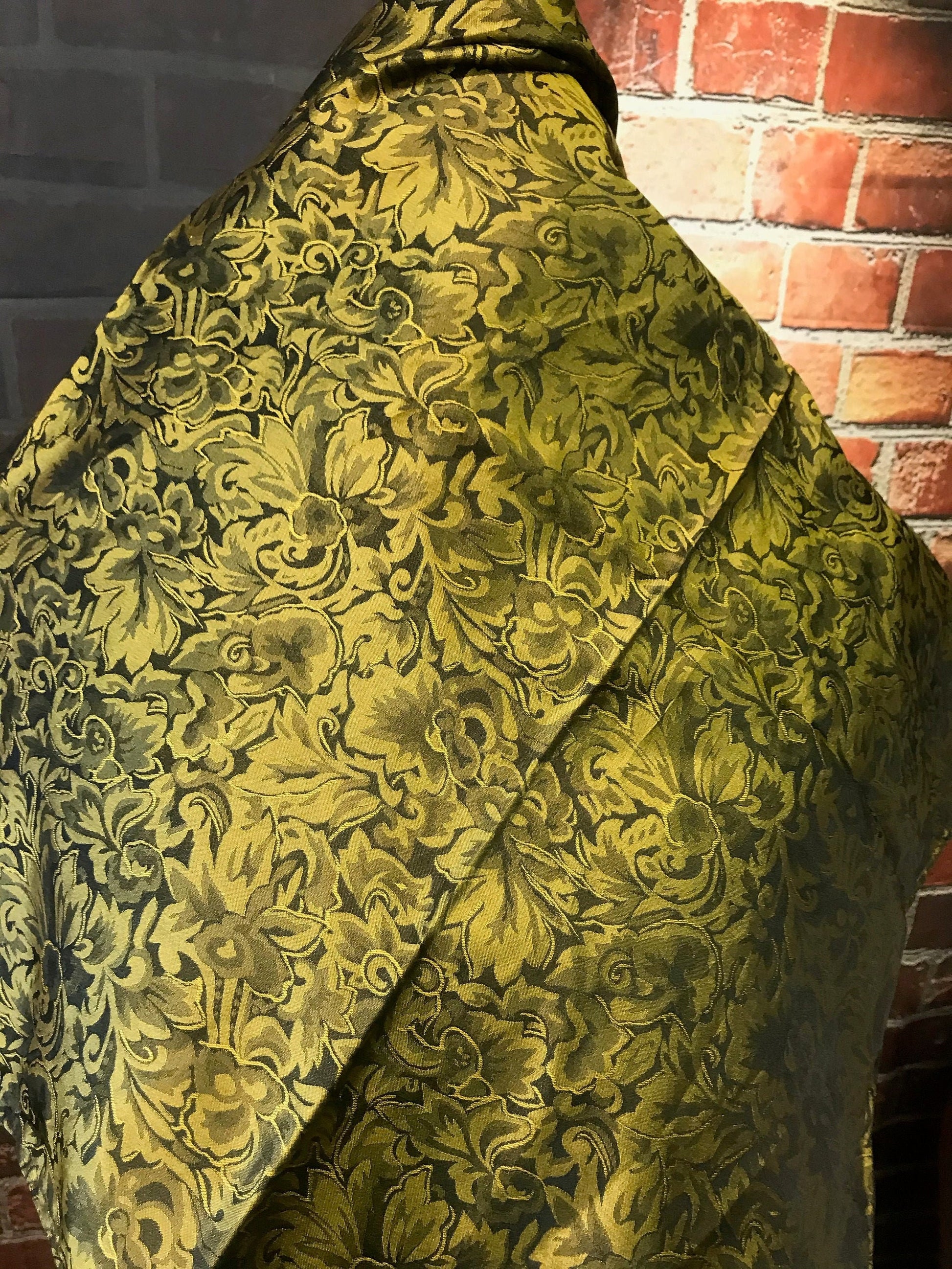 Silk Scarf Wild Rags Olive Baroque