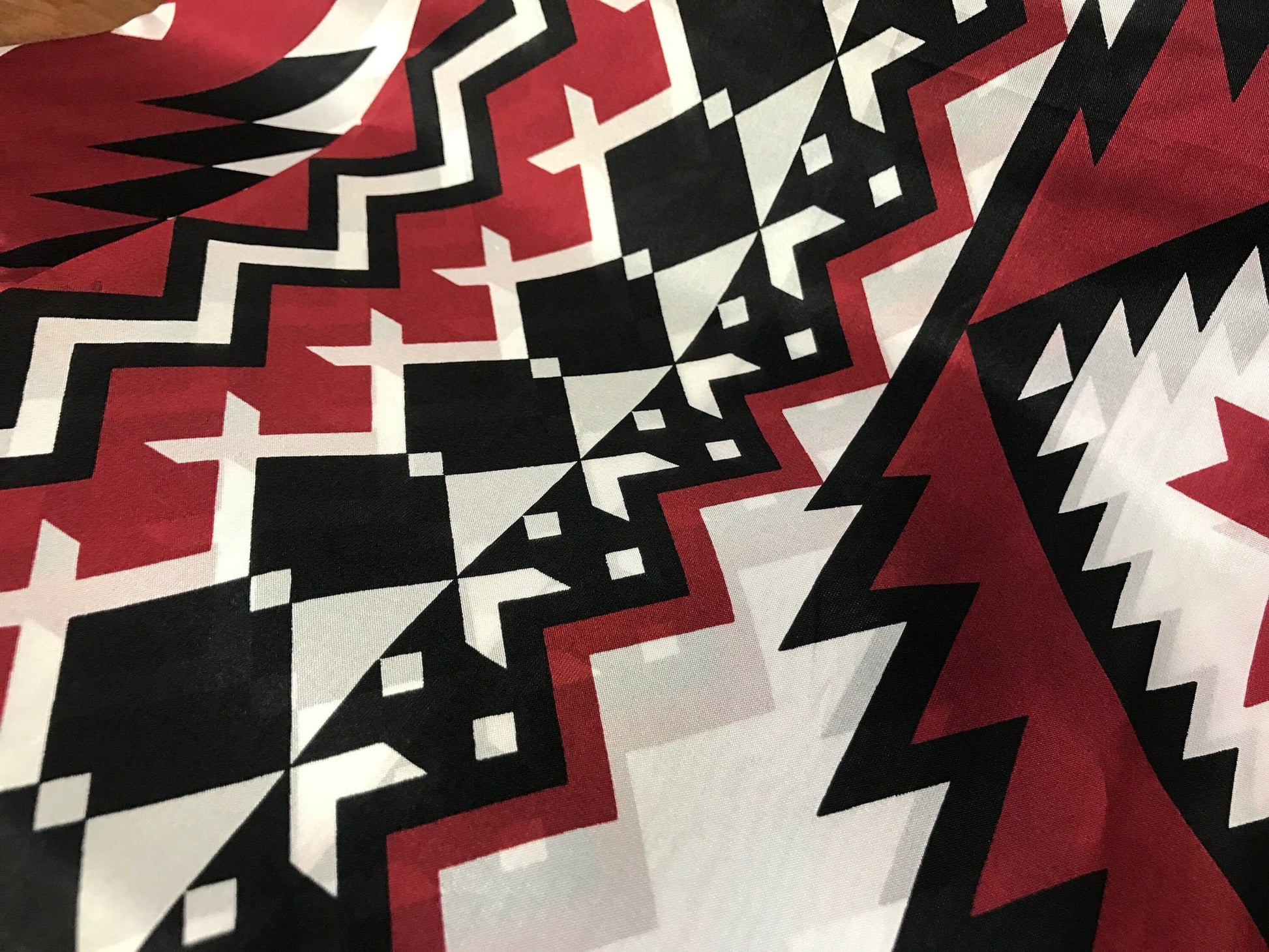 Silk Scarf Wild Rags Red Aztec
