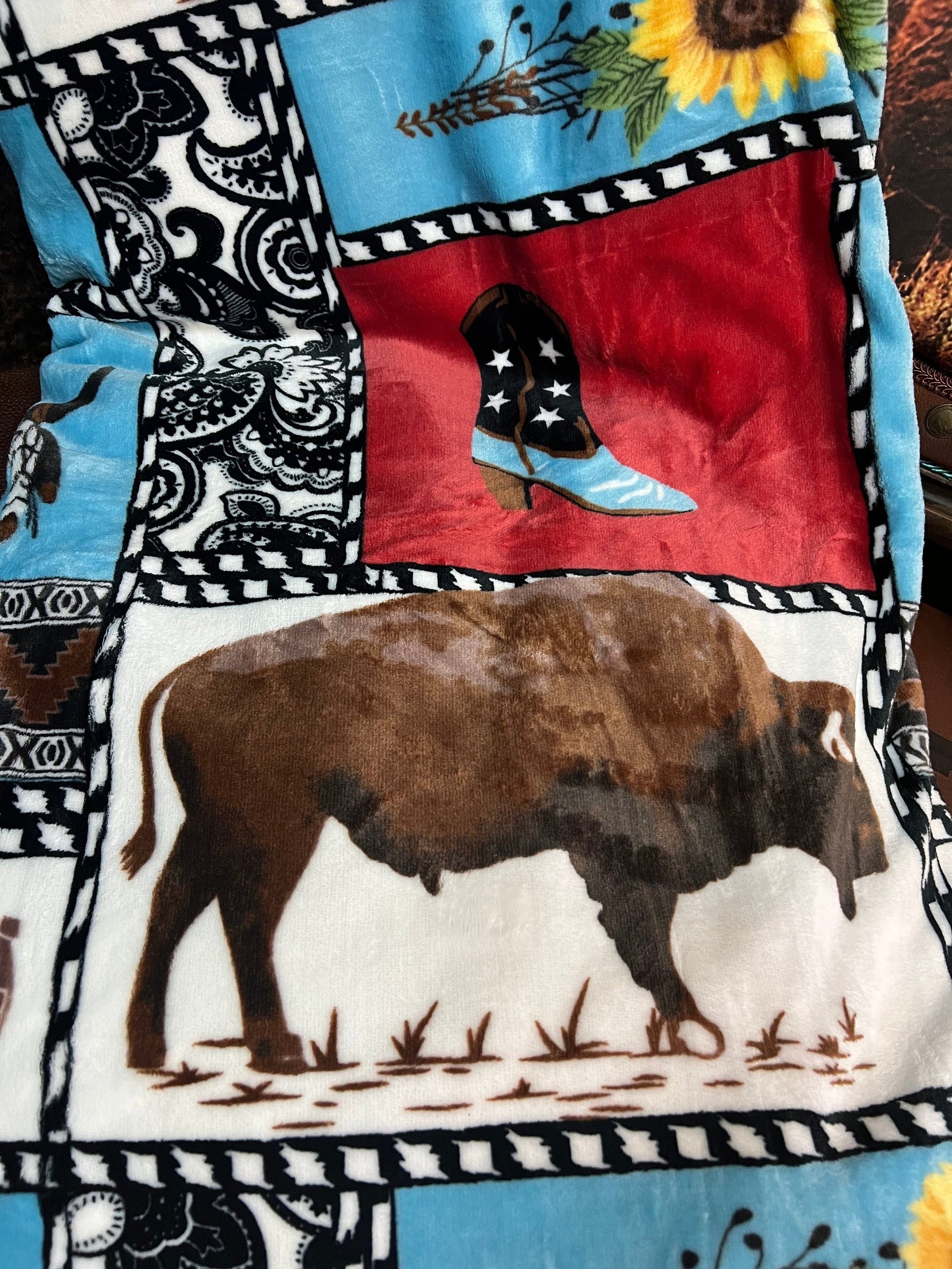 Americana Buffalo Throw Blanket