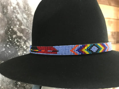 Southwest Hand Beaded Hat Band