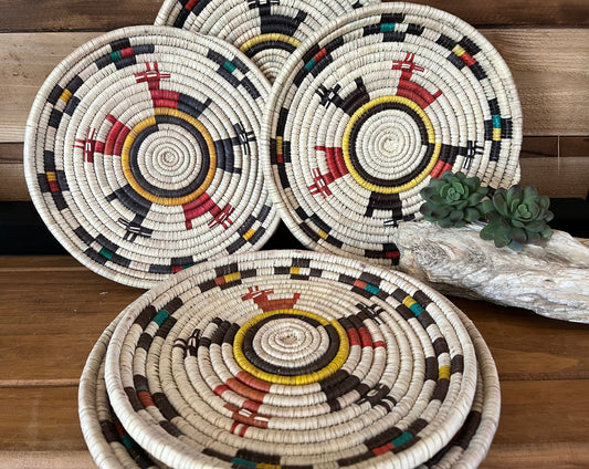 Southwest Woven Flat Basket
