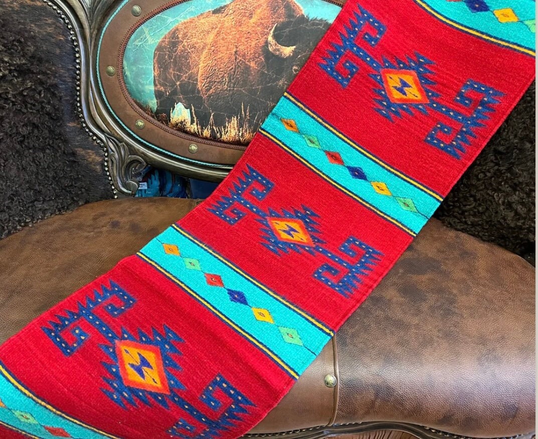Handwoven Zapotec Table Runner Redstone
