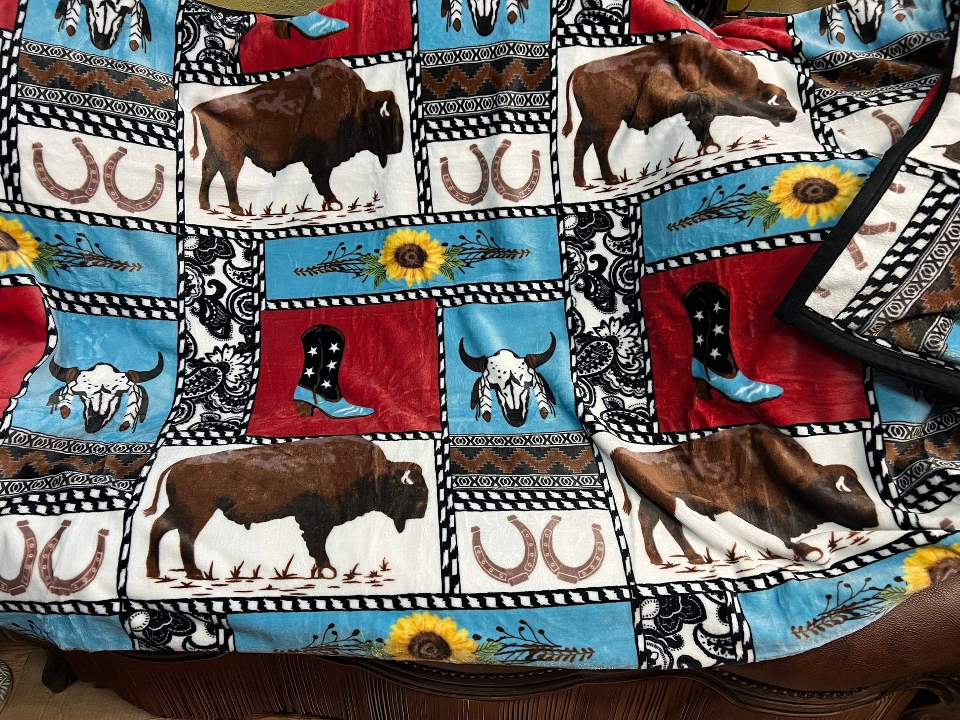 Americana Buffalo Throw Blanket