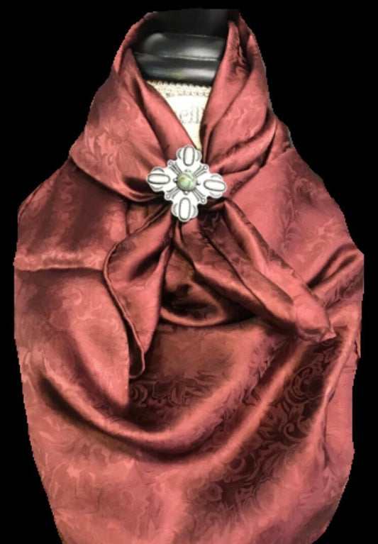 Silk Scarf Wild Rags Cranberry Jacquard