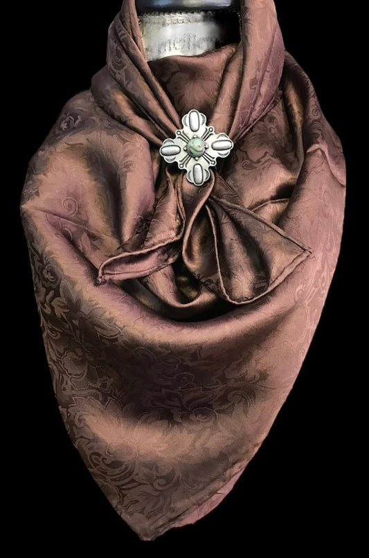 Silk Scarf Wild Rags Chocolate Jacquard