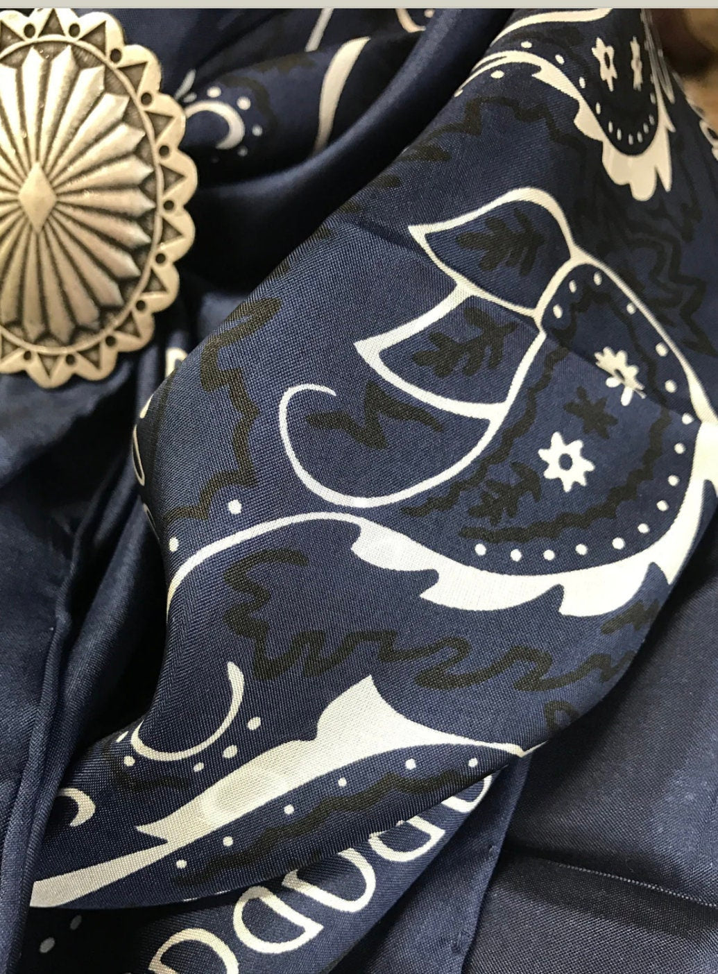 Wild Rags Silk Scarf Blue Bandana