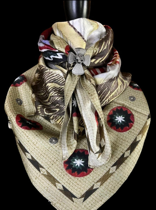 Silk Scarf Wild Rag Native Chief