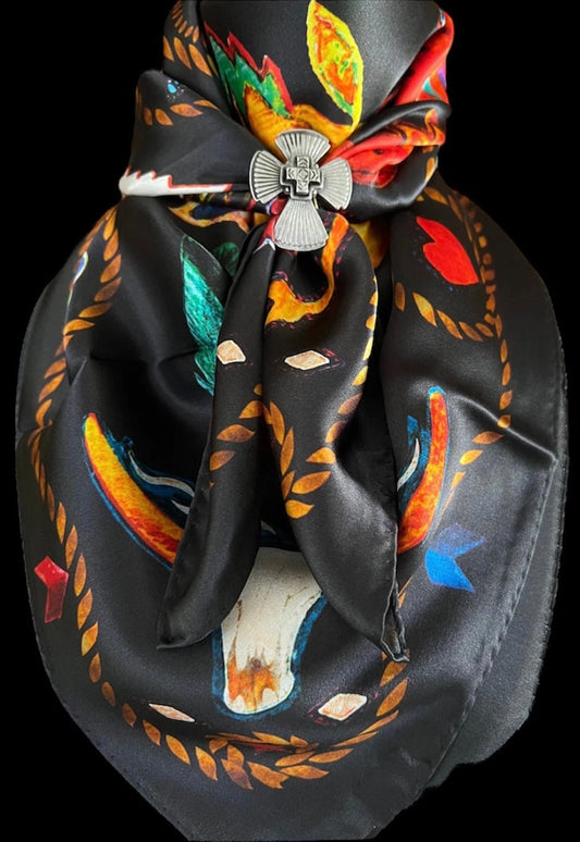Silk Scarf Wild Rags Yellow Rose