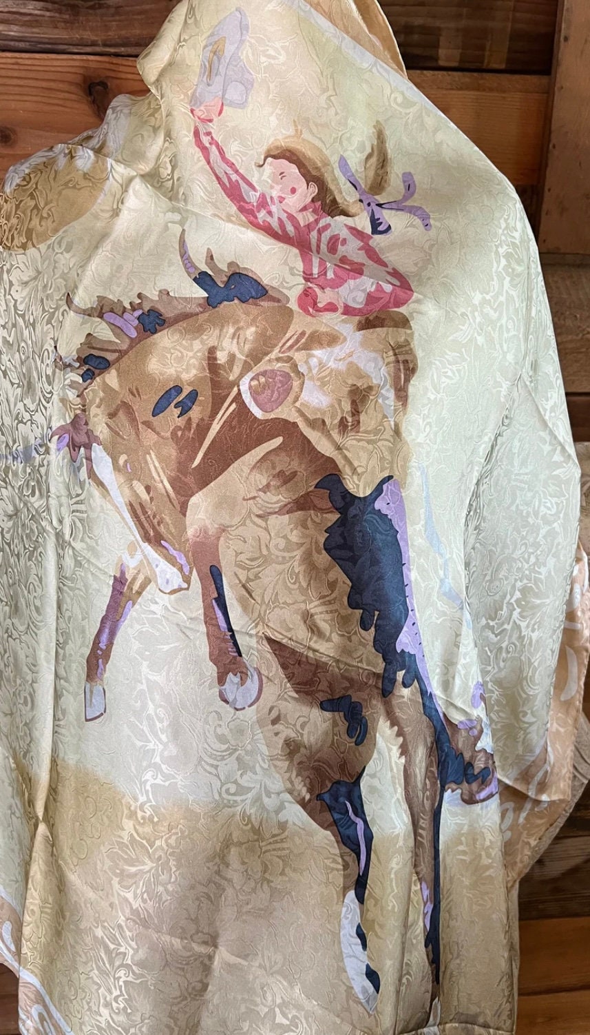 Silk Scarf Wild Rags Bronc Bustin
