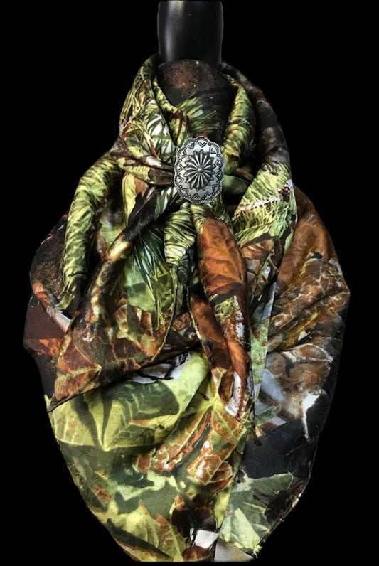 Silk Scarf Wild Rags Camouflage Jacquard