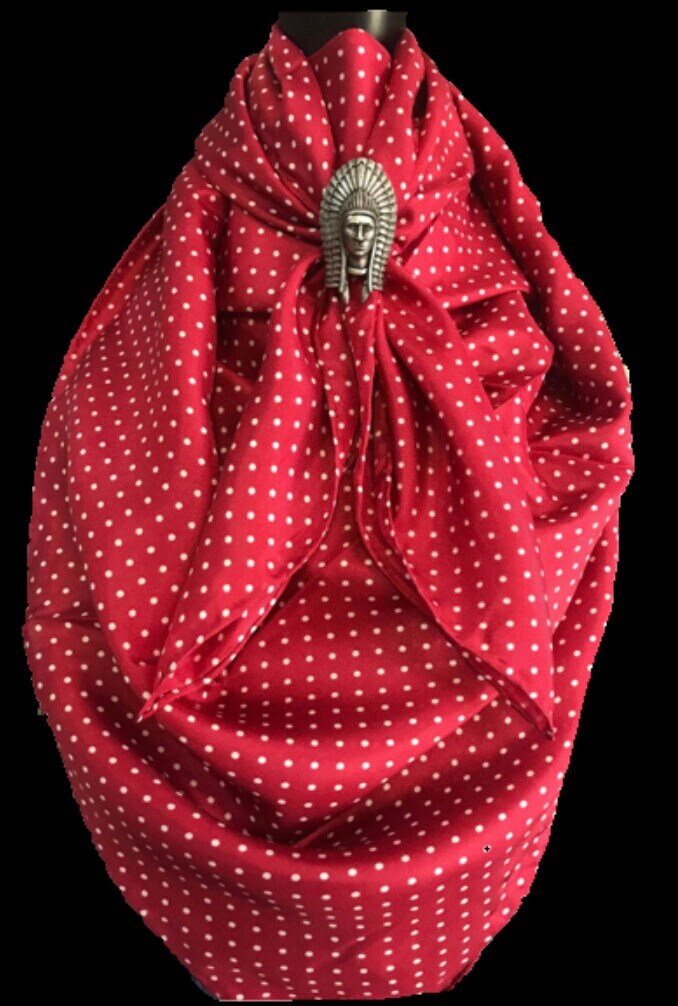 Silk Scarf Wild Rags Red Polka Dot