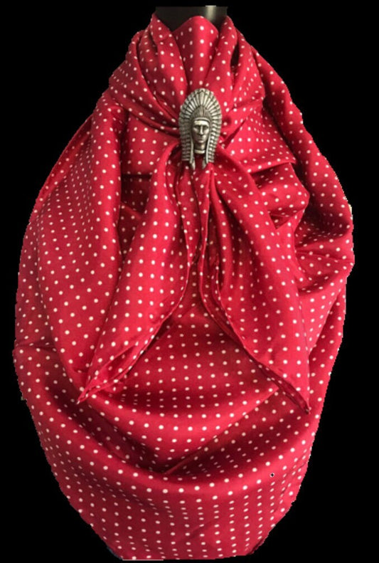 Silk Scarf Wild Rags Red Polka Dot