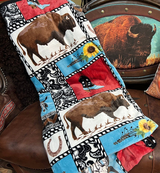 Americana Buffalo Throw Blanket