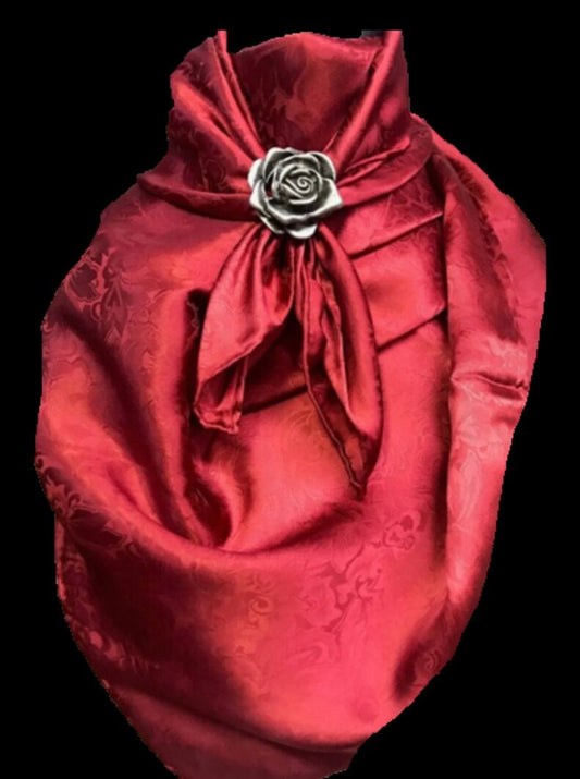Silk Scarf Wild Rags Red Jacquard