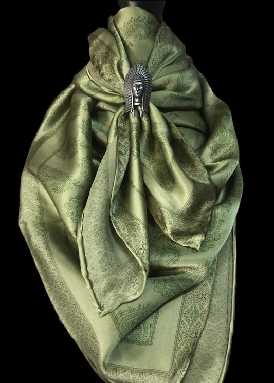 Silk scarf Wild Rags Sage Paisley