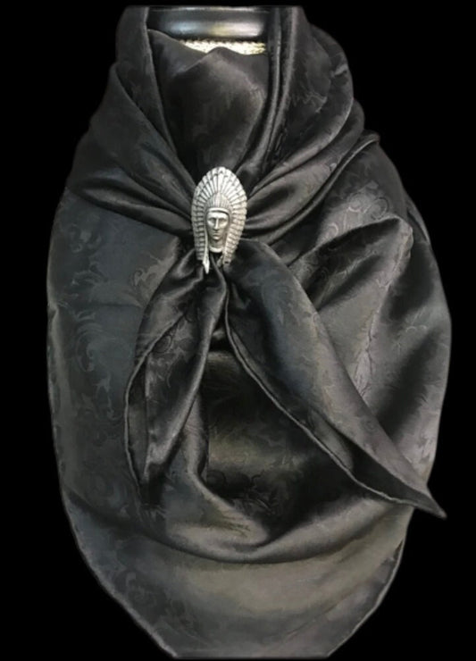Silk Scarf Wild Rags Black Jacquard