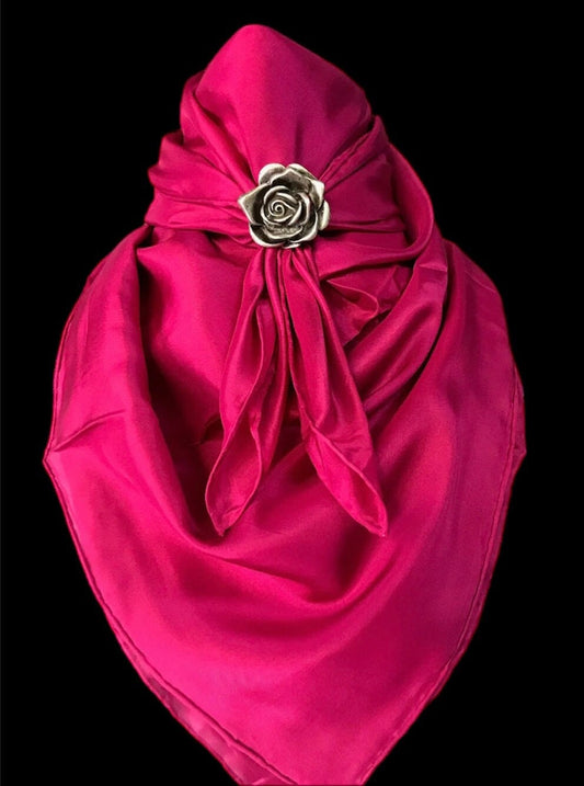 Silk scarf Wild Rags Solid Fuchsia