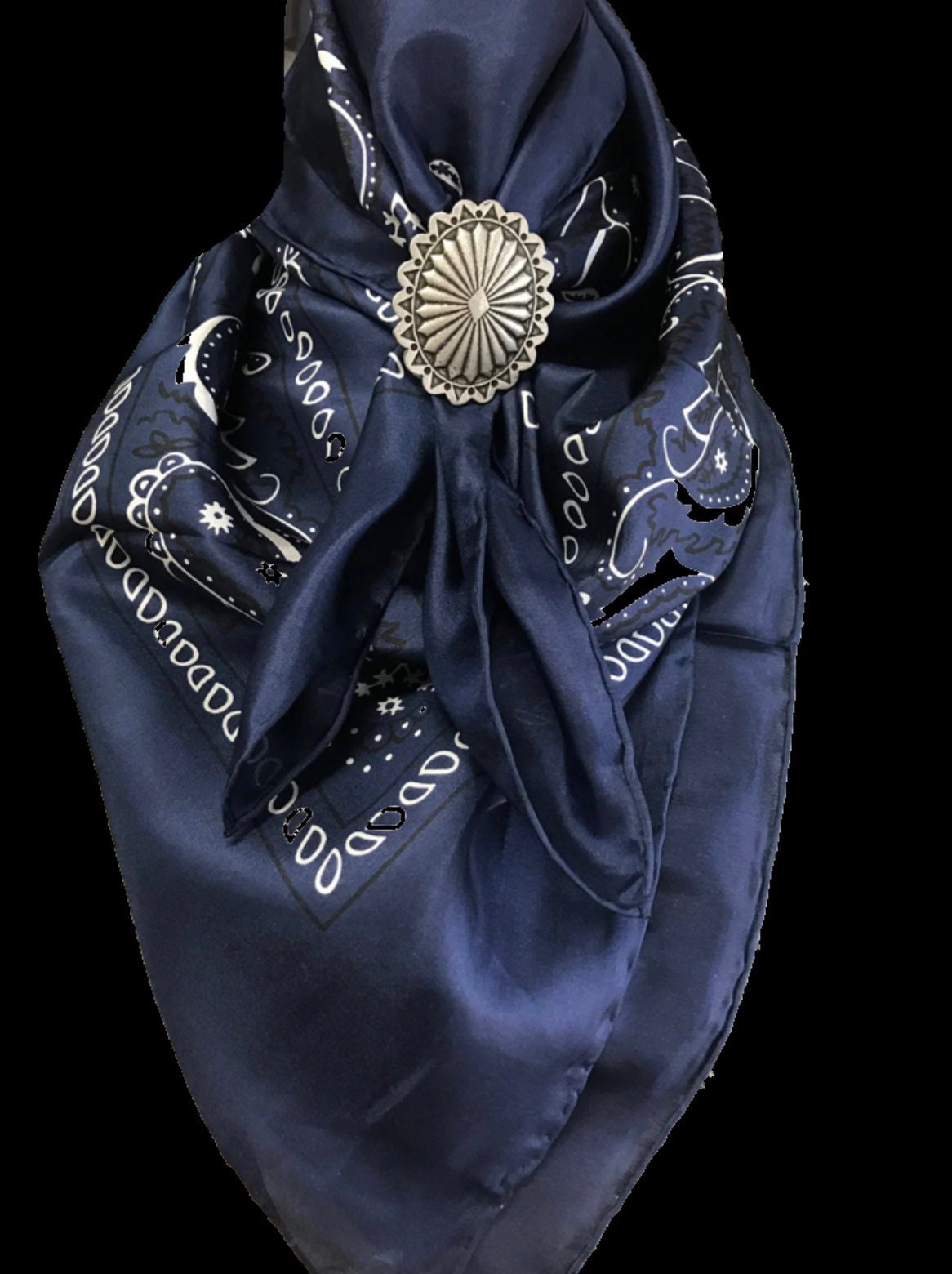 Wild Rags Silk Scarf Blue Bandana