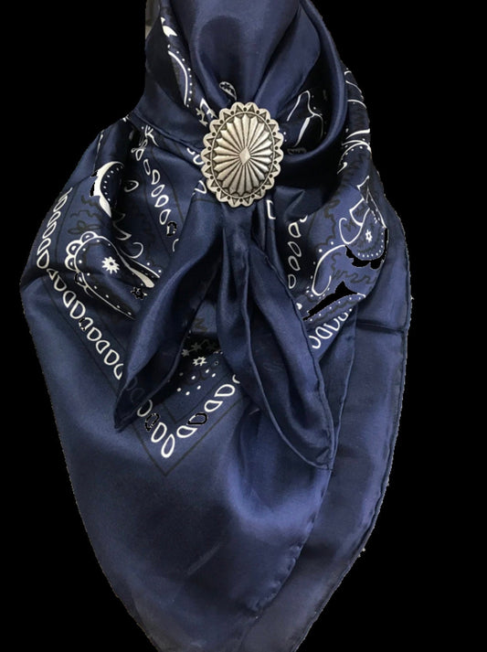 Wild Rags Silk Scarf Blue Bandana