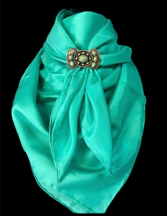 Silk Scarf Wild Rag Solid Mint Green