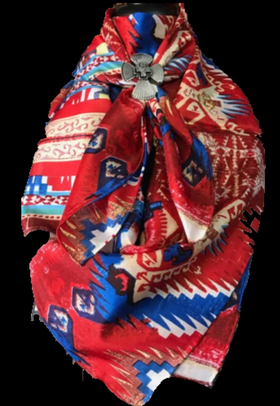 Silk Scarf Wild Rag Liberty Aztec