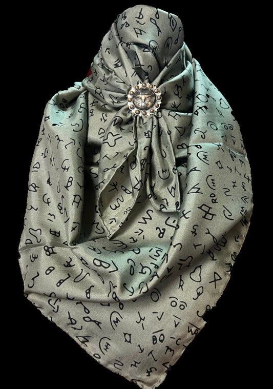 Silk scarf Wild Rags Sage Brands