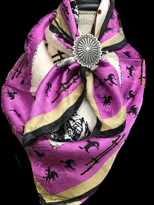 Silk Scarf Wild Rags Pink Bronc