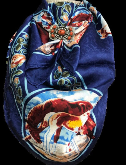 Silk Scarf Wild Rags Blue Filly
