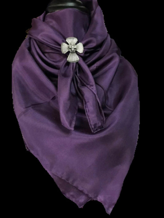 Silk Scarf Wild Rags Solid Plum