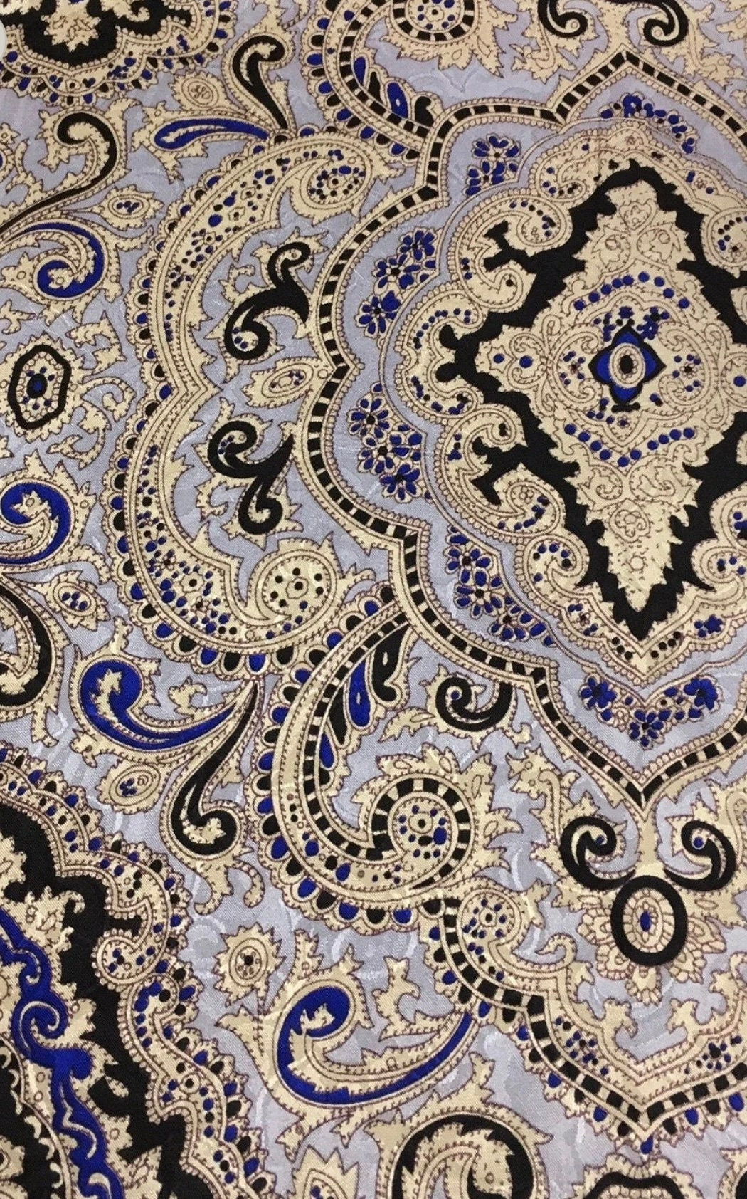 Silk Scarf Wild Rags Gold Paisley.