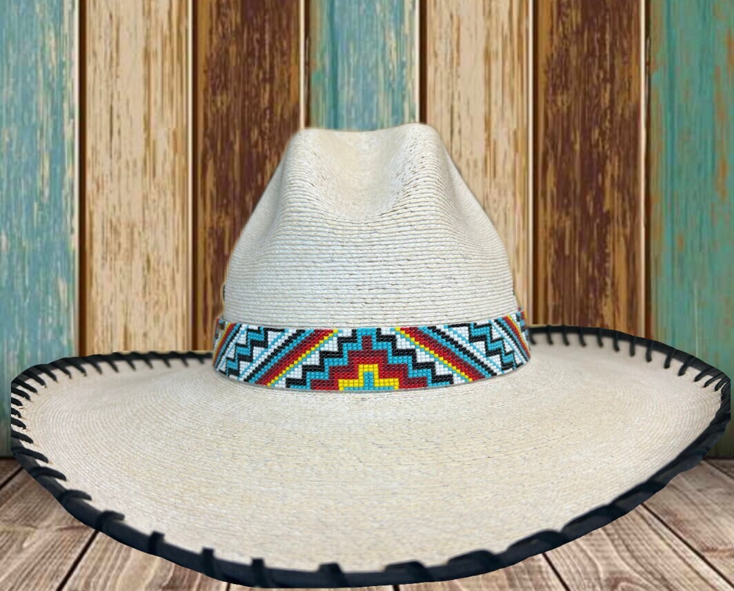 Southwest Beaded Aztec Hat Band