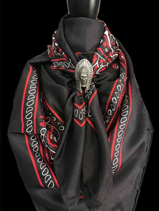 Silk Scarf Wild Rags Black Bandana
