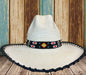 Southwest Beaded Black Hat Band