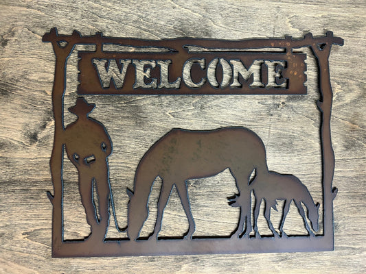 Cowboy Welcome Sign