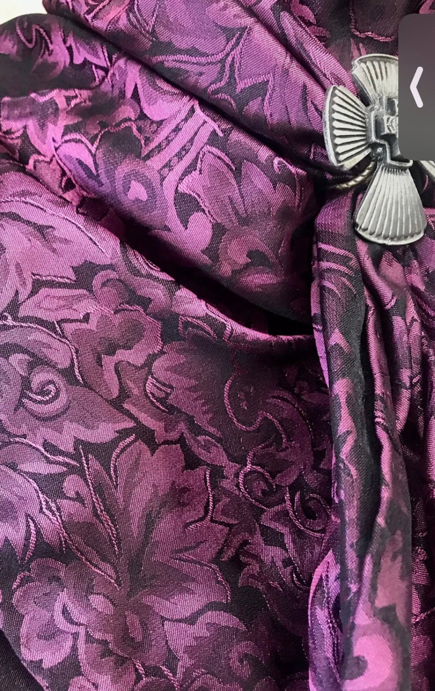 Silk Scarf Wild Rags Plum Baroque