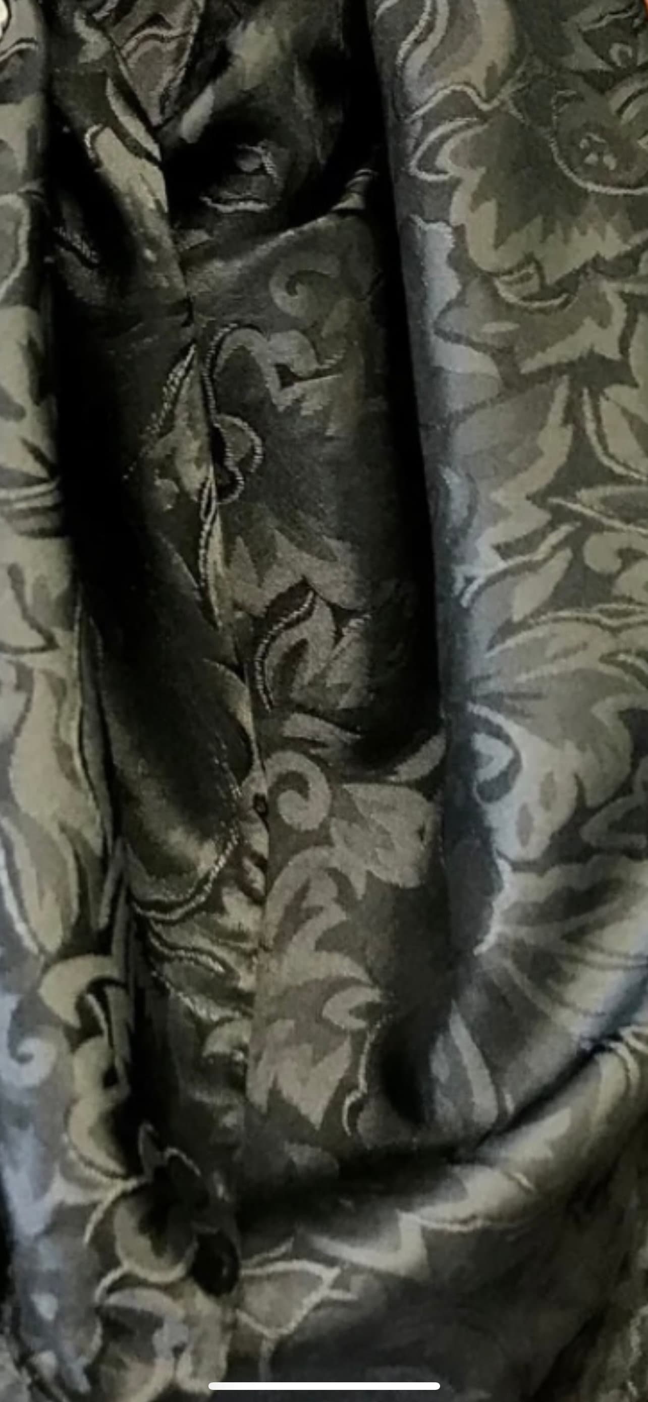 Silk Scarf Wild Rags Charcoal Baroque