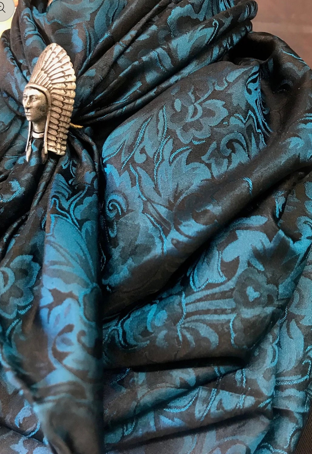 Silk Scarf Wild Rags Midnight Blue Baroque