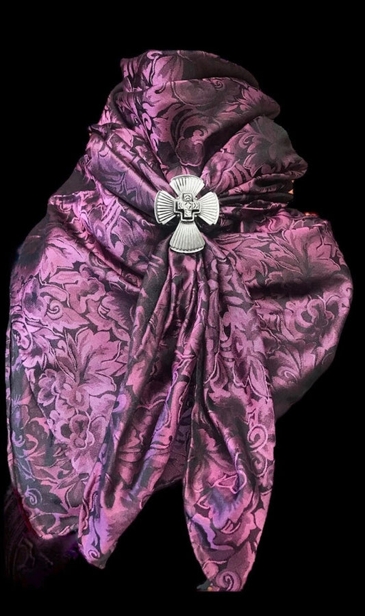 Silk Scarf Wild Rags Plum Baroque