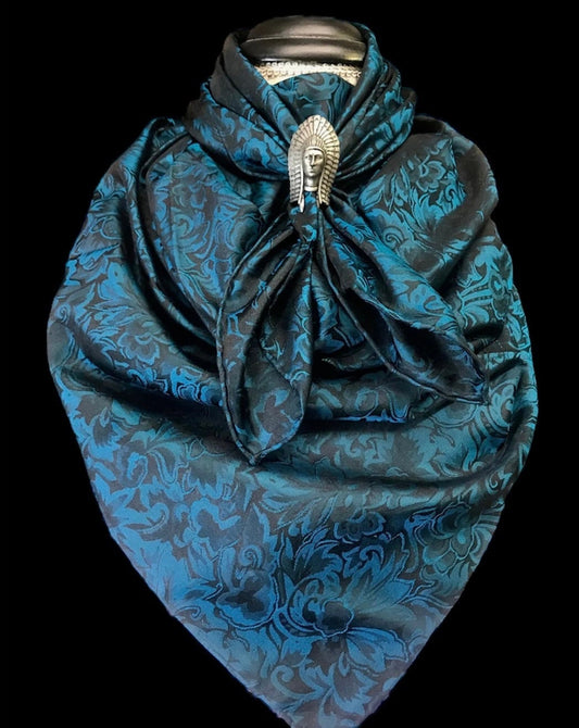 Silk Scarf Wild Rags Midnight Blue Baroque